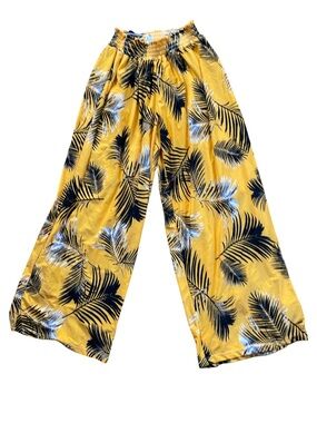 West Loop Wide-Leg Palazzo Pants – Tropical Print medium beach wear cover up